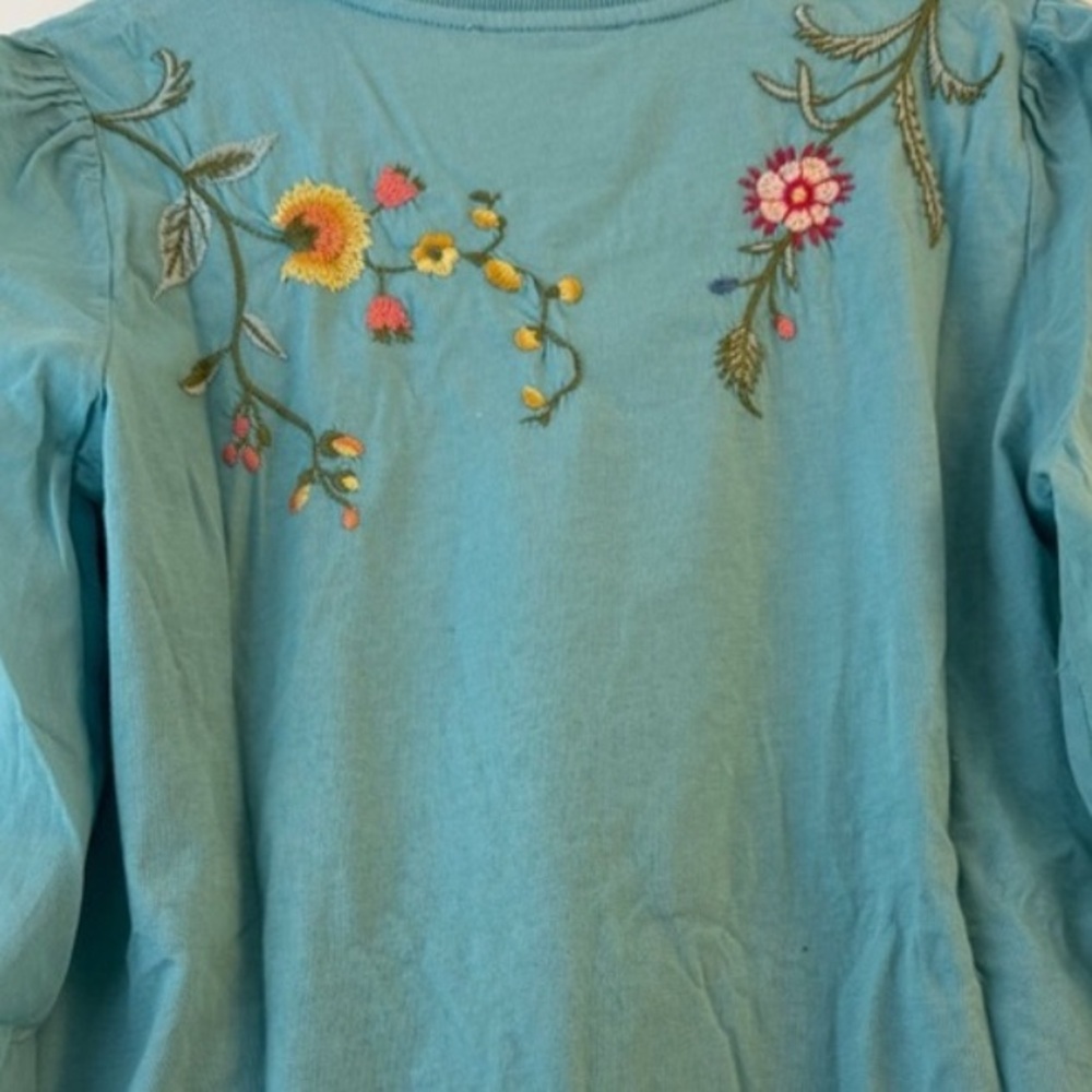 Johnny Was Sophia Mixed Media Long Sleeved Tee. New with tags. - Picture 3 of 6